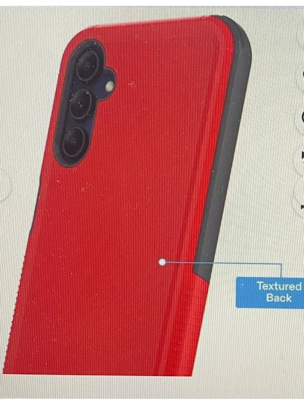 Onn Slim Rugged Case for Samsung Galaxy A15 5G Red/Gray